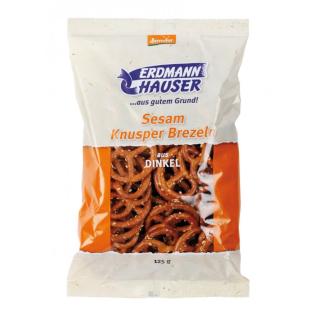 Dinkel Knusperbrezen mit Sesam 125g